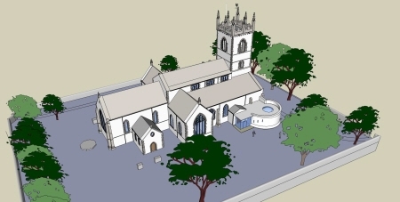 Diagram of new extension aerial view