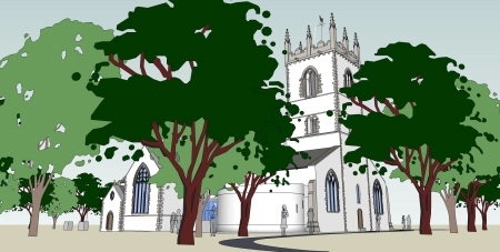 Diagram showing new extension from NW