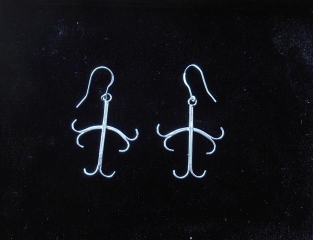 Silver earrings