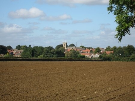 View of Winterton with church from south