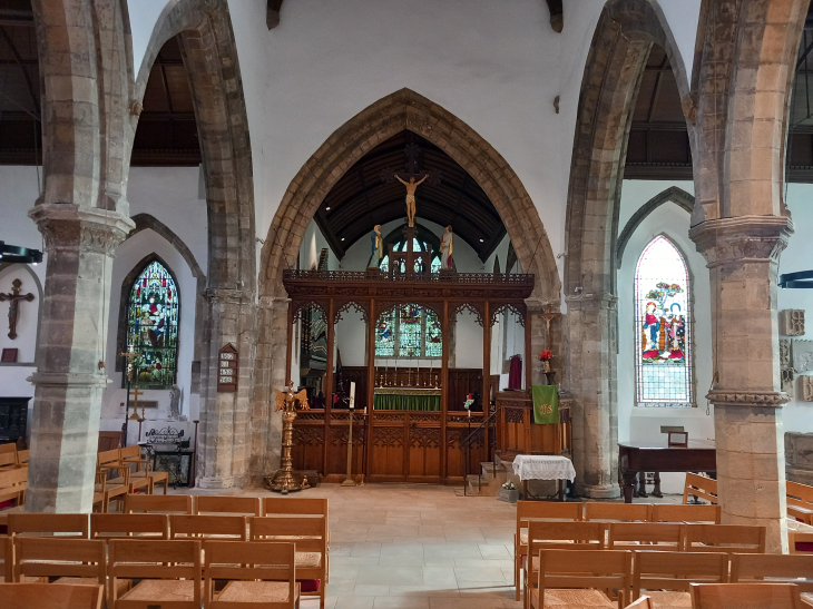 The church ready for a service
