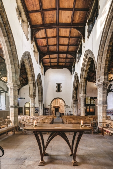 Nave and new altar looking west